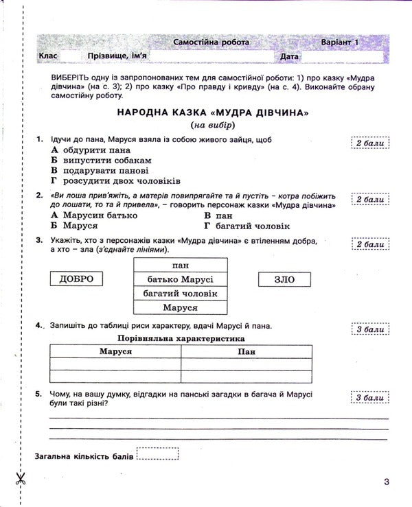 Ukrainian literature. 5th grade of NUS. Control of learning results / Українська література. 5 клас НУШ. Контроль результатів навчання Александр Заболотный, Виктор Заболотный 978-966-945-348-8-6