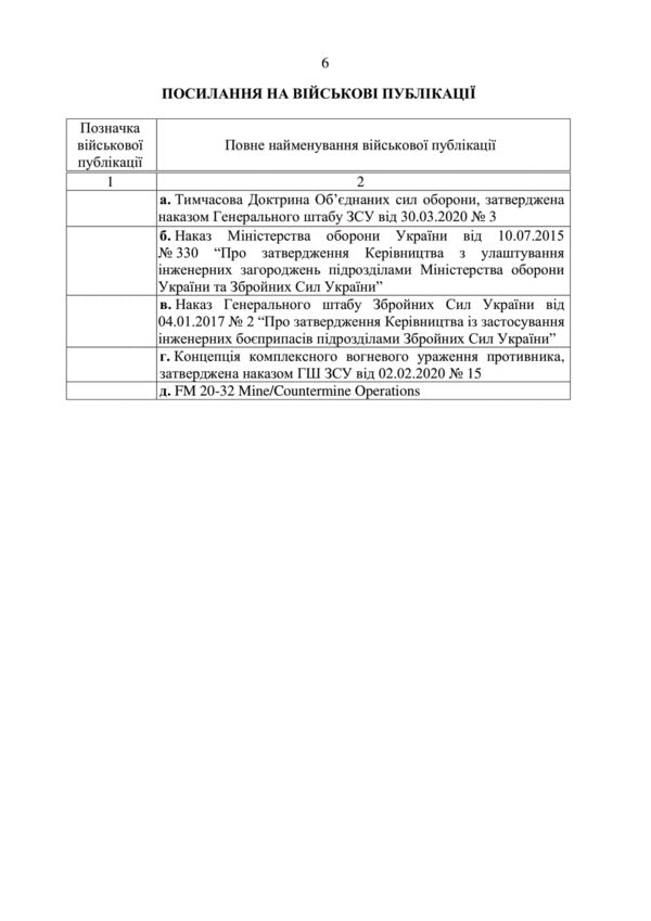 Use of forces and means of remote demining. Attitude / Застосування сил і засобів дистанційного мінування. Настанова 978-611-01-2997-8-6
