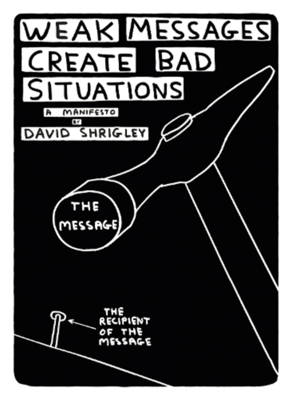Weak Messages Create Bad Situations: A Manifesto David Shrigley / Дэвид Шригли 9781782114055-1
