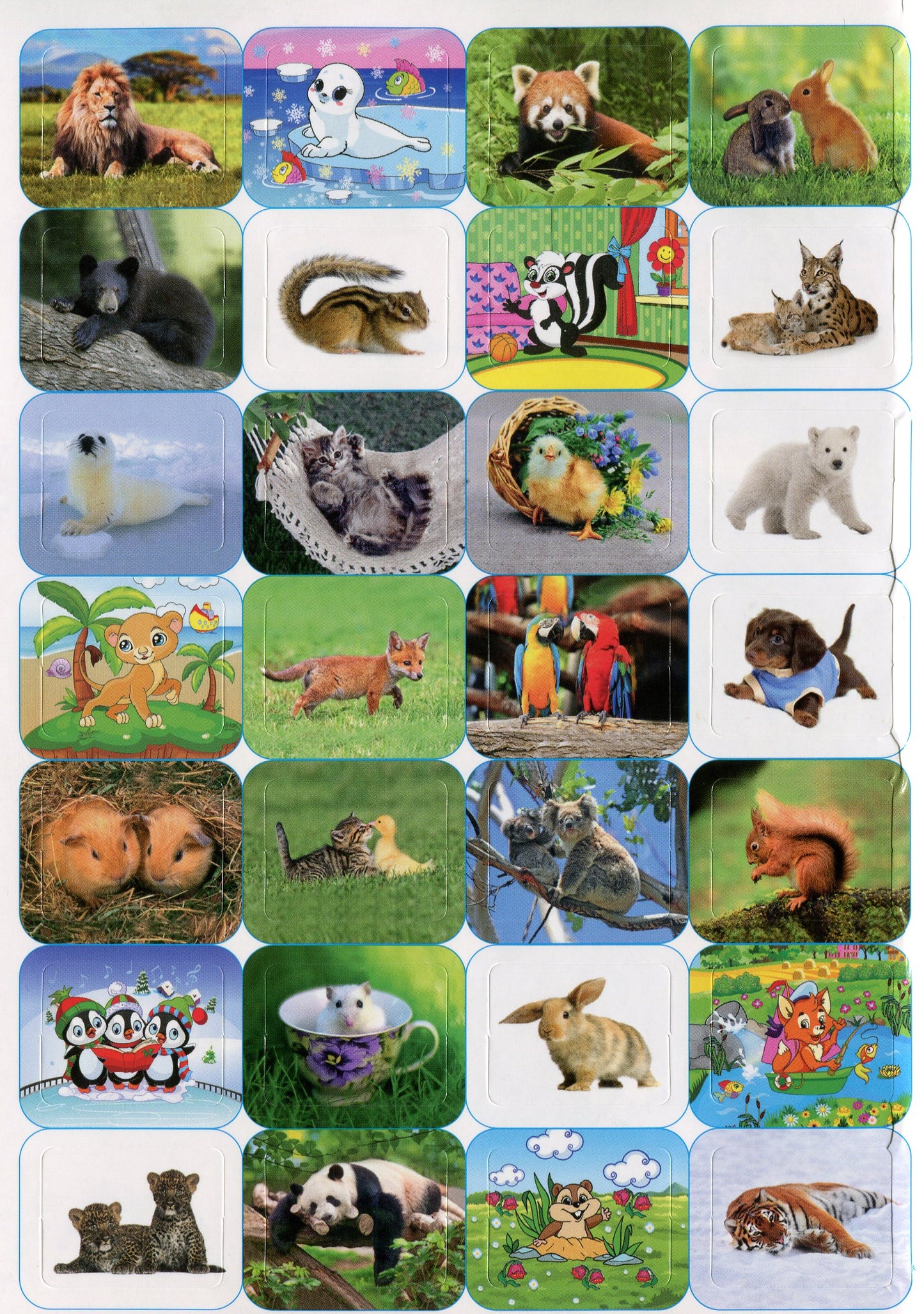 100% Stickers. Animals (Set Of 3 Books) / 100% наліпок. Тварини (комплект із 3 книг) / Author not specified 9786175368046,9786175368039,9786175368022-8