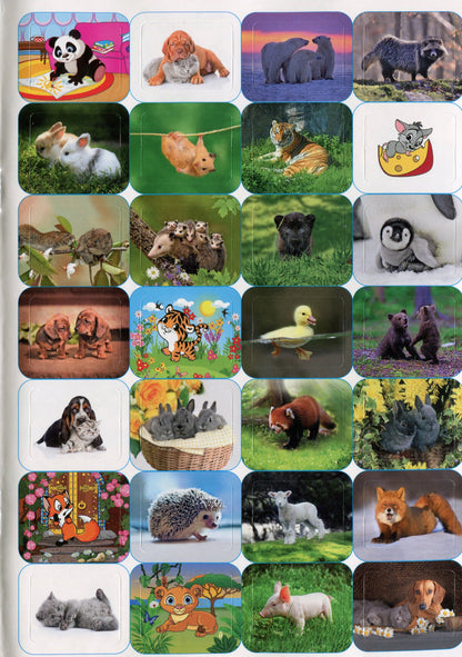 100% Stickers. Animals (Set Of 3 Books) / 100% наліпок. Тварини (комплект із 3 книг) / Author not specified 9786175368046,9786175368039,9786175368022-9