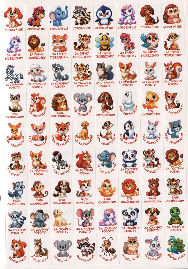 100% stickers. Essay stickers (red) / 100% наліпок. Наліпки-оцінки (Червона)  9786178090630-6