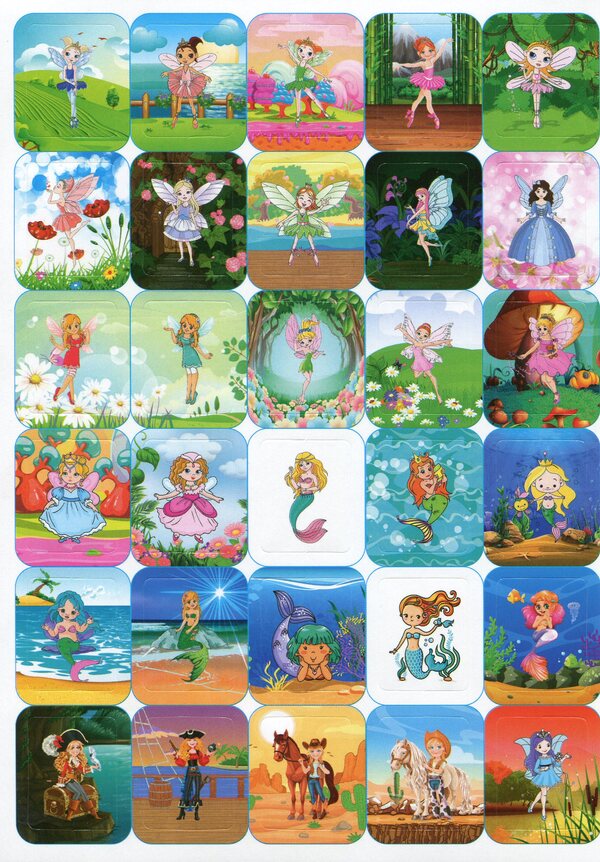 100% stickers. Fairies and princesses / 100% наліпок. Феї та принцеси  9786175368411-3