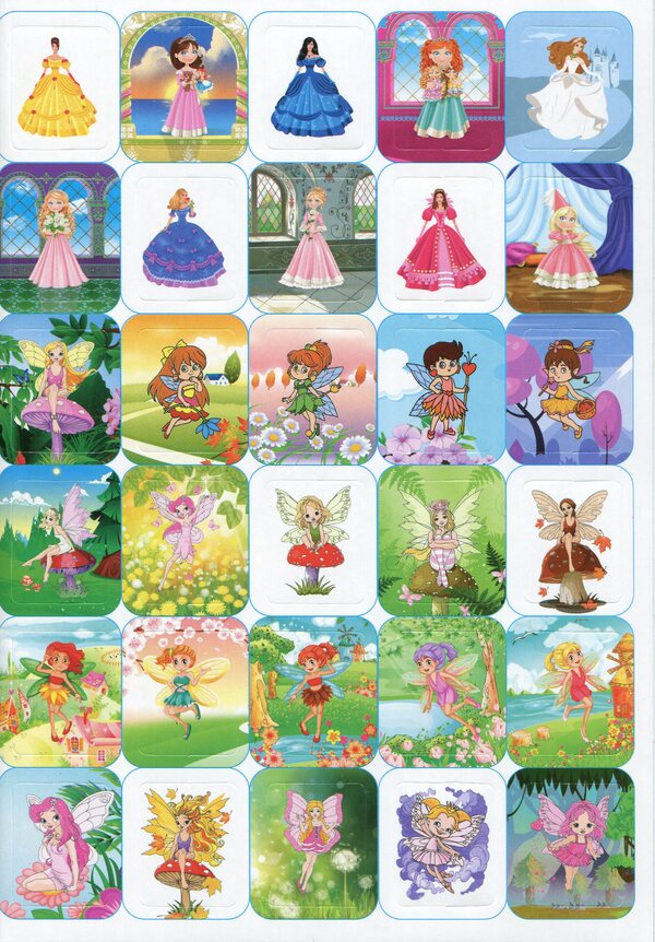 100% stickers. Fairies and princesses / 100% наліпок. Феї та принцеси  9786175368411-4