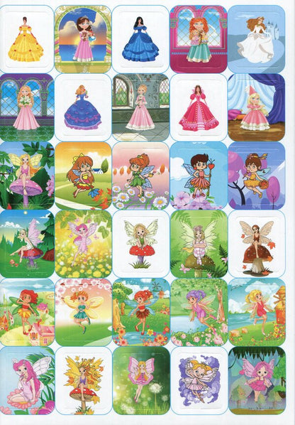 100% stickers. Fairies and princesses / 100% наліпок. Феї та принцеси  9786175368411-4