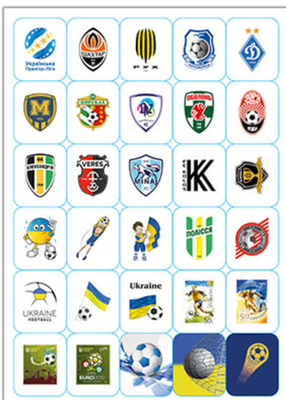 100% stickers. Football / 100% наліпок. Футбол  978-617-8090-34-0-3
