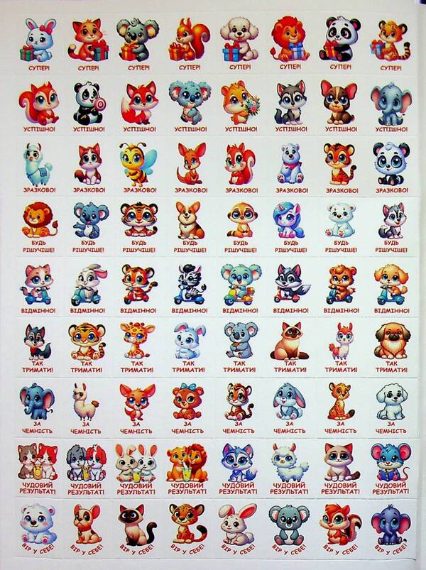 100% stickers. Rating stickers. Motivators. Vishneva / 100% наліпок. Наліпки-оцінки. Мотиватори. Вишнева  9786178090739-3