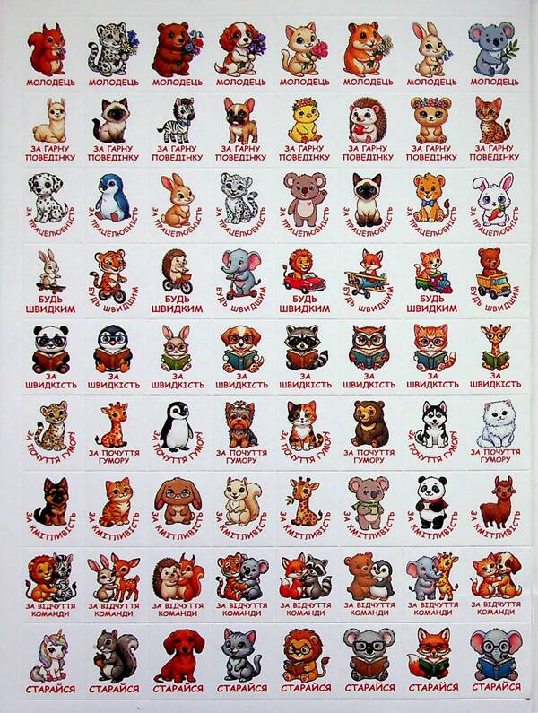 100% stickers. Rating stickers. Motivators. Woven / 100% наліпок. Наліпки-оцінки. Мотиватори. Плетена  978-617-809-080-7-3