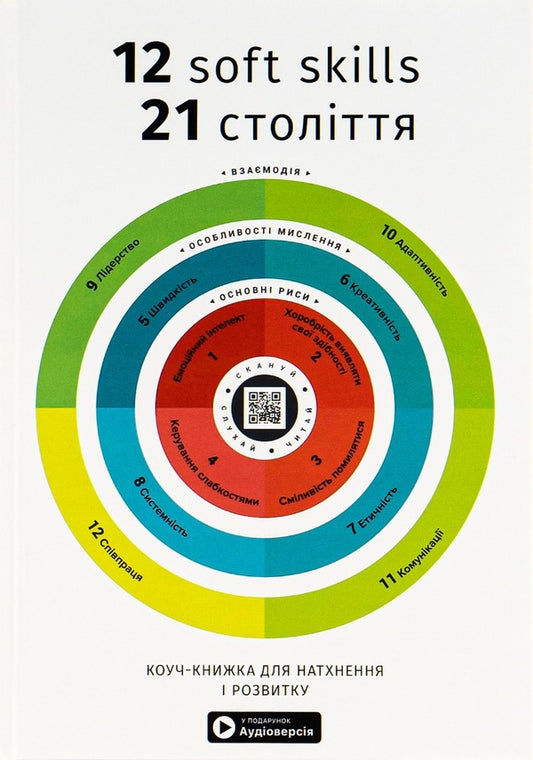 12 soft skills of the 21st century.Coach book for inspiration and development.Samari collection + audiobook / 12 soft skills 21 століття. Коуч-книжка для натхнення і розвитку. Збірник самарі + аудіокнижка  978-617-796-693-6-1