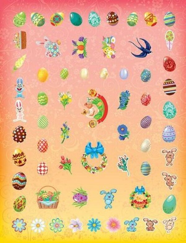 250 stickers. Easter stickers. Easter Egg / 250 наліпок. Великодні наліпки. Писанка  978-966-284-481-8-4