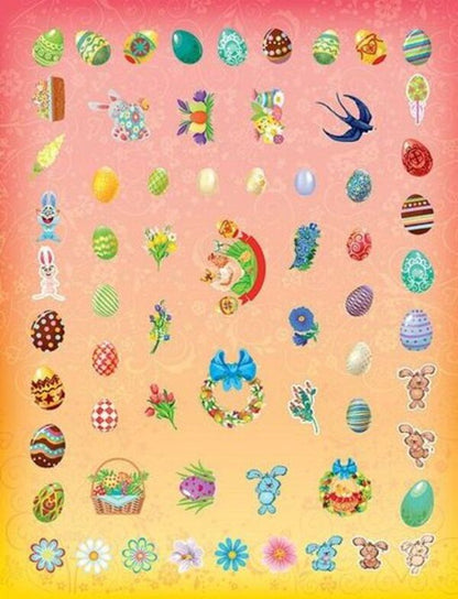 250 stickers. Easter stickers. Easter Egg / 250 наліпок. Великодні наліпки. Писанка  978-966-284-481-8-4