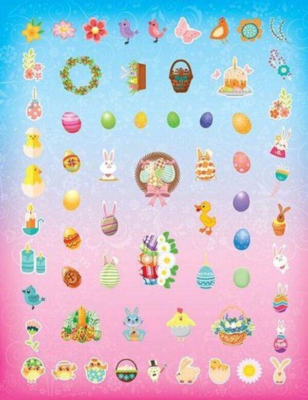 250 stickers. Easter stickers. Easter Egg / 250 наліпок. Великодні наліпки. Писанка  978-966-284-481-8-6