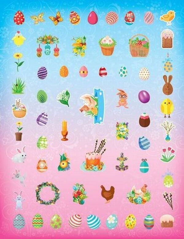 250 stickers. Easter stickers. Easter cake / 250 наліпок. Великодні наліпки. Паска  978-966-284-481-8-4