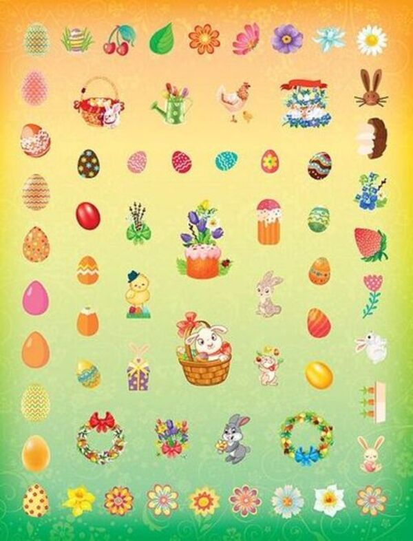 250 stickers. Easter stickers. Easter cake / 250 наліпок. Великодні наліпки. Паска  978-966-284-481-8-5