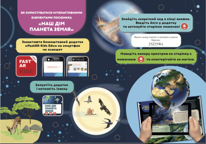 3D Book Our Planet Earth / 3D книга Наша Планета Земля Olga Kazanskaya, Maria Lasiychuk / Ольга Казанська, Марія Ласійчук 9786178237165-3