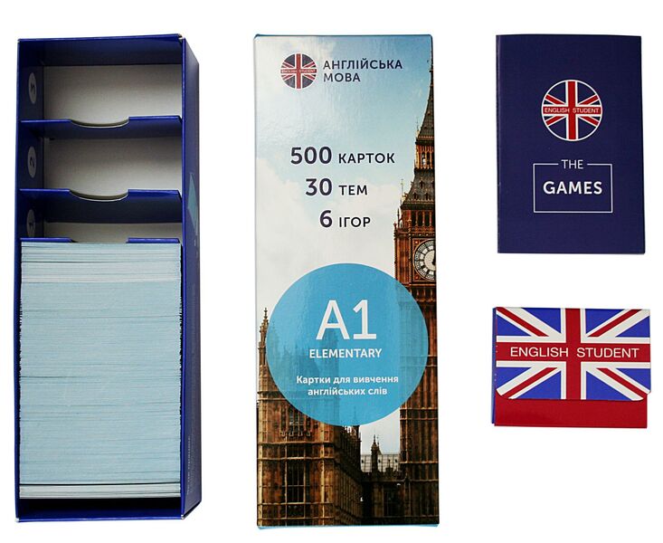 500 Cards For Learning English. A1 Elementary / 500 карток для вивчення англійської мови. А1 Elementary / Author not specified 9789669764744-5