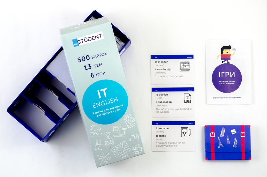 500 Cards For Learning English. IT English / 500 карток для вивчення англійської мови. IT English / Author not specified 9789669773876-5
