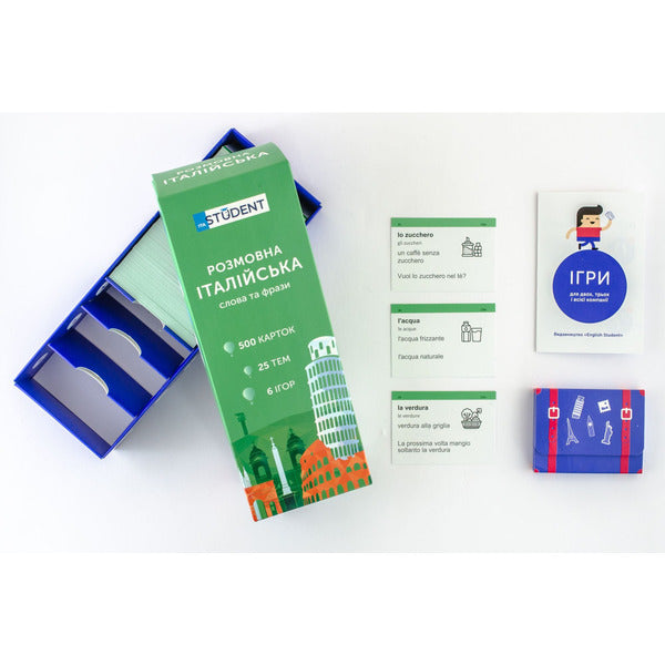 500 Flashcards For Learning Italian. A1 For Beginners / 500 карток для вивчення італійської мови. А1 для початківців O. Buldina / О. Булдіна 9789669773838-4
