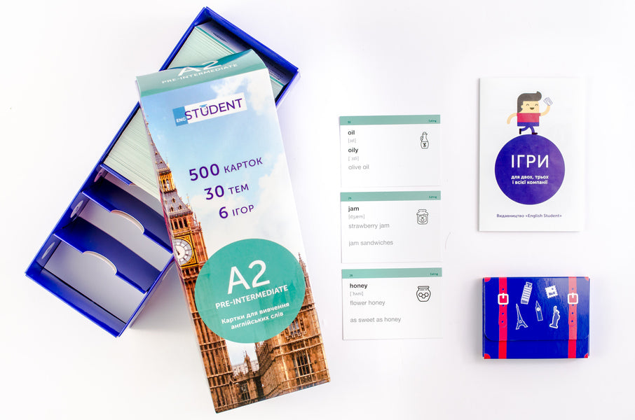 500 cards for learning English.A2 Pre-Intermediate / 500 карток для вивчення англійської мови. A2 Pre-Intermediate  978-966-97647-5-1-4