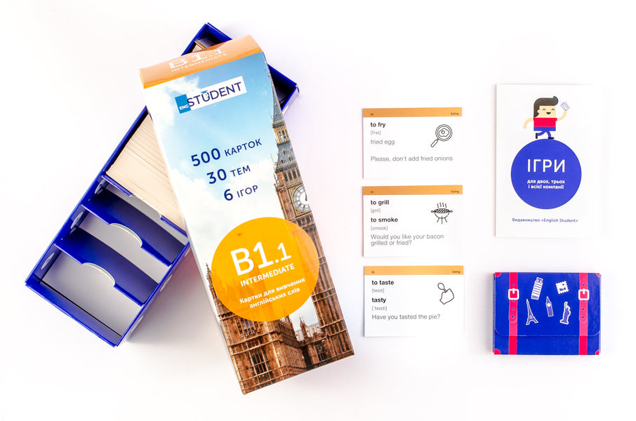 500 cards for learning English.B1.1 Intermediate / 500 карток для вивчення англійської мови. В1.1 Intermediate  978-966-97647-6-8-5