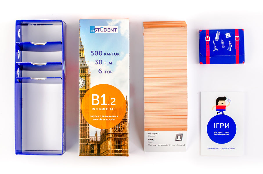 500 cards for learning English.B1.2 Intermediate / 500 карток для вивчення англійської мови. В1.2 Intermediate  978-966-97647-7-5-4
