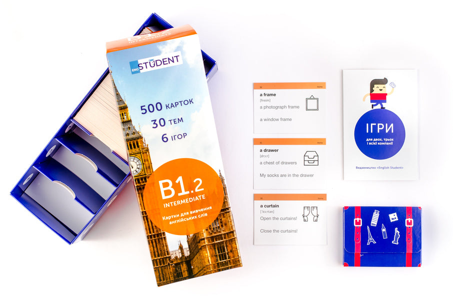 500 cards for learning English.B1.2 Intermediate / 500 карток для вивчення англійської мови. В1.2 Intermediate  978-966-97647-7-5-5