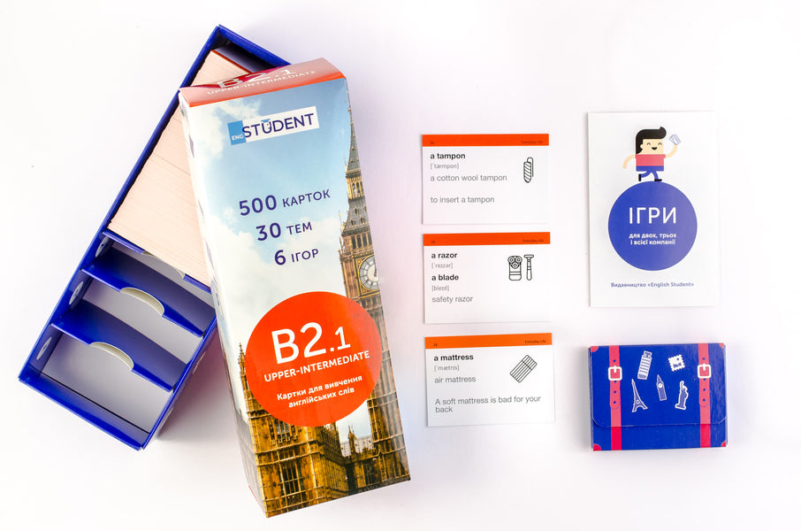 500 cards for learning English.B2.1 Upper-Intermediate / 500 карток для вивчення англійської мови. B2.1 Upper-Intermediate  978-966-97647-8-2-5