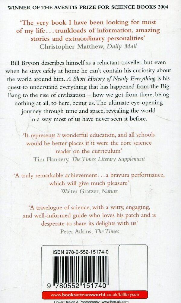 A Short History of Nearly Everything / A Short History of Nearly Everything Билл Брайсон 9780552151740-1
