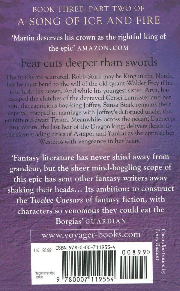 A Song of Ice and Fire. Book 3. A Storm of Swords 2: Blood and Gold / A Song of Ice and Fire. Book 3. A Storm of Swords 2: Blood and Gold Джордж Р. Р. Мартин 978-0-00-711955-4-2