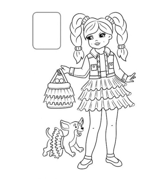 A collection of coloring pages. Little girl Sample sticker / Збірка розмальовок. Дівчатка. Наліпка-зразок  9789664666548-2