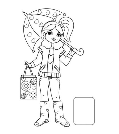 A collection of coloring pages. Little girl Sample sticker / Збірка розмальовок. Дівчатка. Наліпка-зразок  9789664666548-3