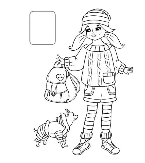 A collection of coloring pages. Little girl Sample sticker / Збірка розмальовок. Дівчатка. Наліпка-зразок  9789664666548-4