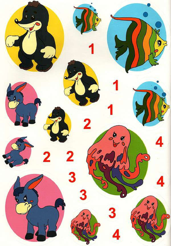 A favorite animal for every baby. A set of self-adhesive drawings for preschool educational institutions. 16 sets / Улюблене звірятко для кожного малятка. Набір малюнків-самоклейок для дошкільних навчальних закладів. 16 комплектів  2255555502112-2