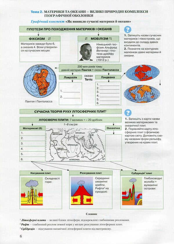 A notebook for studying geography. 7th grade / Зошит для вивчення географії. 7 клас Сергей Коберник, Роман Коваленко 9789663495422-4