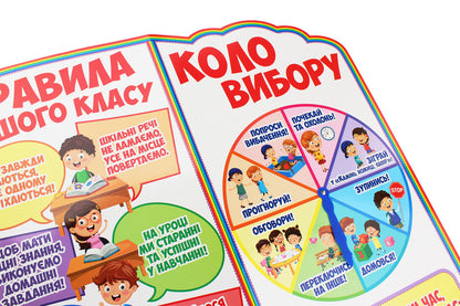 A set for decorating the classroom. 'Morning mood' stand. Rules of our class. Circle of choice' / Набір для оформлення класу. Стенд «Ранковий настрій. Правила нашого класу. Коло вибору»  -5