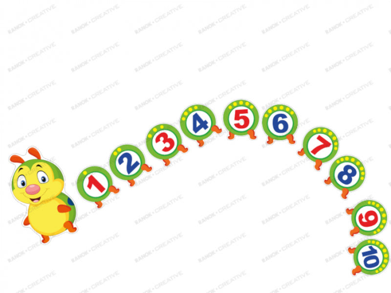 A set for interior decoration. Happy caterpillar. We study numbers from 1 to 10 / Набір для оформлення інтер'єру. Весела гусениця. Вивчаємо числа від 1 до 10  4823076143480-3