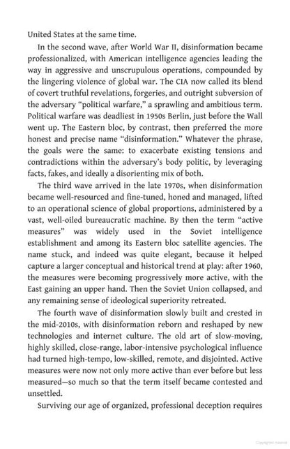 Active Measures. The Secret History of Disinformation and Political Warfare / Active Measures. The Secret History of Disinformation and Political Warfare Томас Рид 9781788160759-4