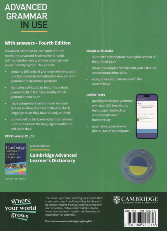 Advanced Grammar In Use. A Self-Study Reference And Practice Book For Advanced Learners Of English, With Answers Martin Hewings / Мартин Хьюингс 9781108920216-2