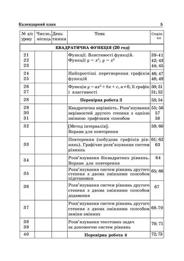 Algebra. 9Th Grade Study Guide. 11 Years Old / Алгебра. 9 клас. Навчальний посібник. 11-річна Valentin Shevchuk / Валентин Шевчук 9789661005272-4