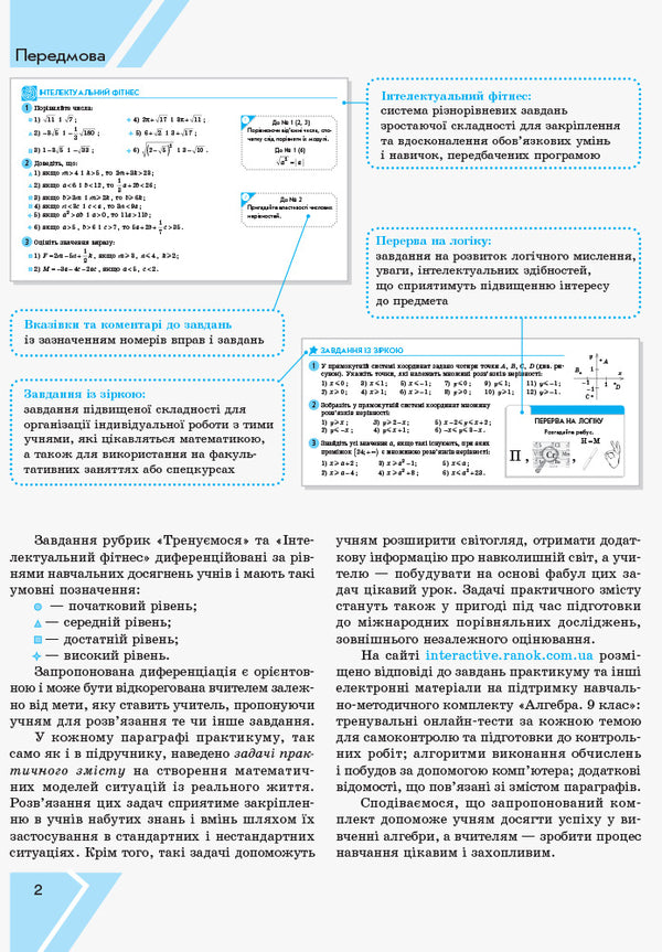 Algebra. Grade 9. Practicum / Алгебра. 9 клас. Практикум Юрий Захарийченко, Наталия Кинащук, Наталия Прокопенко 9786170949691-2