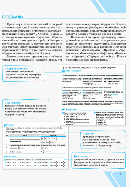 Algebra. Grade 9. Practicum / Алгебра. 9 клас. Практикум Юрий Захарийченко, Наталия Кинащук, Наталия Прокопенко 9786170949691-3