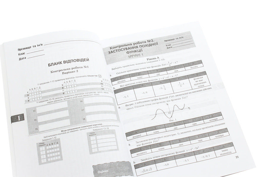 Algebra. Notebook For Control Works. 11Th Grade / Алгебра. Зошит для контрольних робіт. 11 клас I. Klochko / я 9789661003353-5