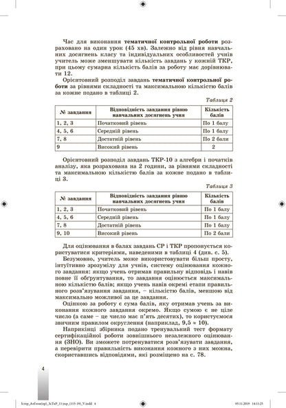 Algebra and geometry 11th grade. A collection of independent and thematic test papers (professional level) / Алгебра та геометрія 11 клас. Збірник самостійних та тематичних контрольних робіт (профільний рівень) Александр Истер 978-966-11-1065-5-4