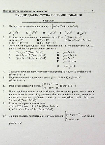 Algebra diagnosing work. Grade 8 (by program: A. Merzlyak et al.; O. Easter) / Діагностувальні роботи з алгебри. 8 клас (за прогр.: А. Мерзляк та ін.; О. Істер) Сергей Мартынюк, Олеся Мартынюк, Л. Кондратьева, Ольга Тепцова 9789660744417-6