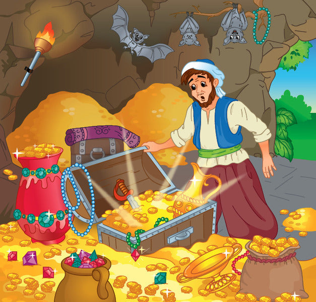 Ali Baba and forty robbers. Fairy tales by warehouses (+ stickers) / Алі-Баба і сорок розбійників. Казки по складах (+ наліпки)  978-617-544-084-1-2