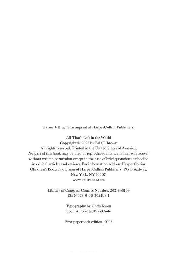 All That's Left in the World / All That's Left in the World Эрик Браун 9781444960167-5