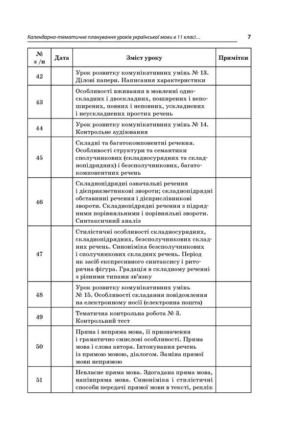 All lessons of the Ukrainian language. Grade 11. I semester. Profile — Ukrainian philology / Усі уроки української мови. 11 клас. І семестр. Профіль — українська філологія О. Слюнина 978-617-00-3706-0-6