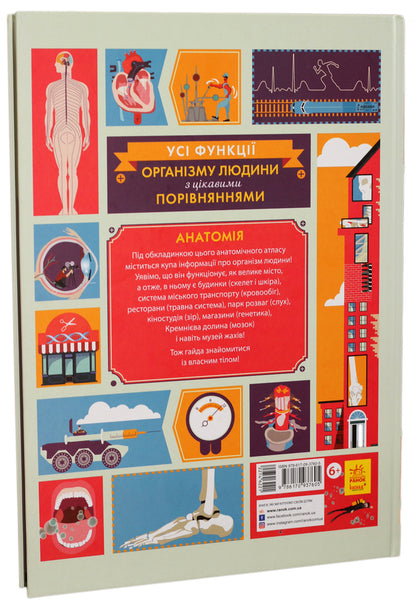Anatomy Cartography Of The Human Body - Анатомя Картографя людського тла Jack Guichard, Sarah Tavernier, Alexander Veril - Джек Гшар, Сара Тавернь, Олександр Верль 9786170937605-2