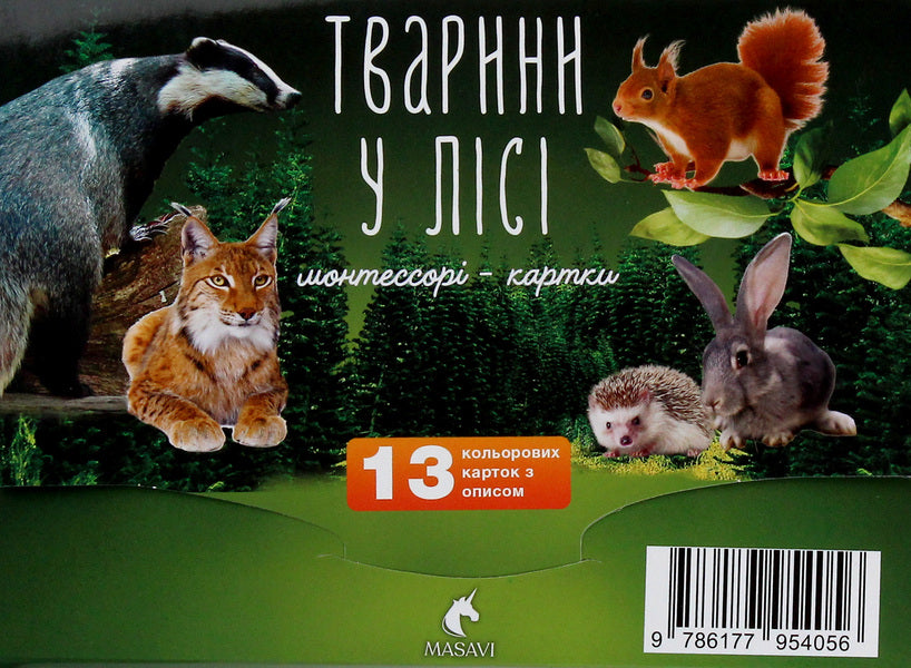 Animals In The Forest Montessori Cards - Тварини у лс Монтессор-картки - Author not specified 9786177954056-1