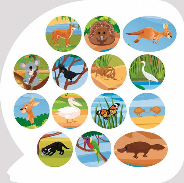 Animals Of Australia Educational Stickers - Тварини Австрал Пзнавальн налпки - Author not specified 9786175241615-5